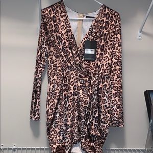Cheetah wrap dress